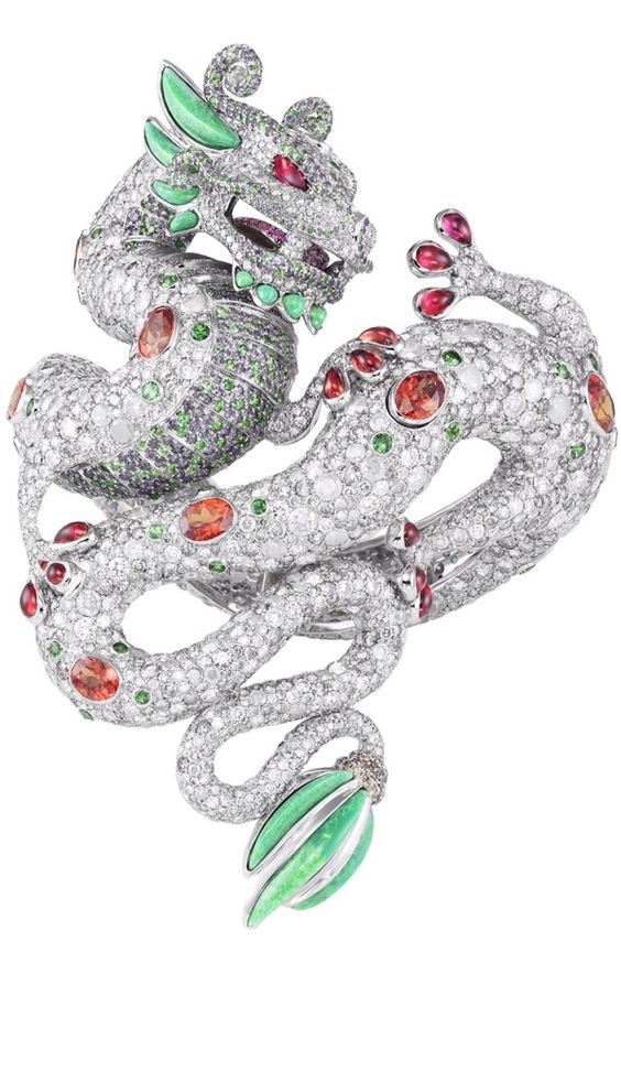 Chopard Dragon rubies diamond emerals turqoise