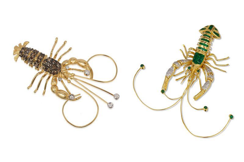 LeVian Lobster Jewelry Brooch Bizzita