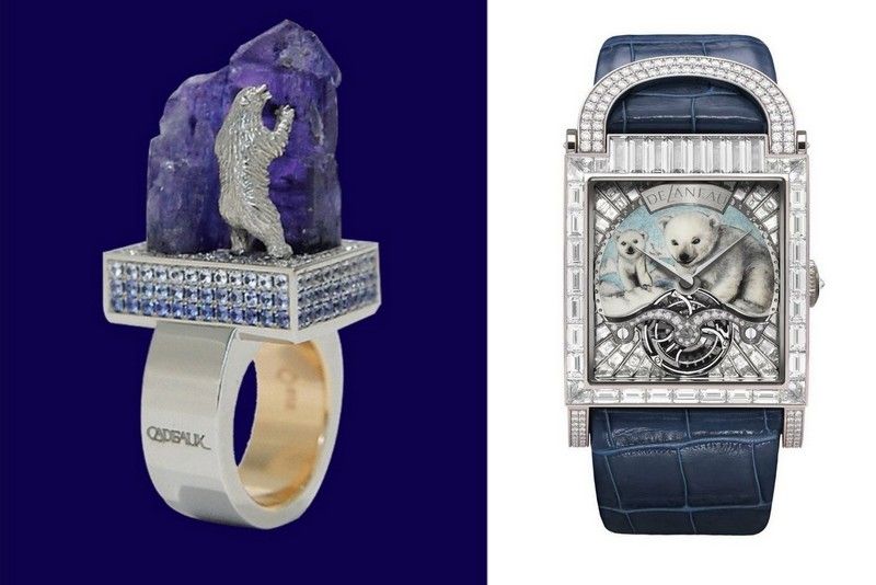 Polar bear jewelry watch. Delaneau Cadeaux
