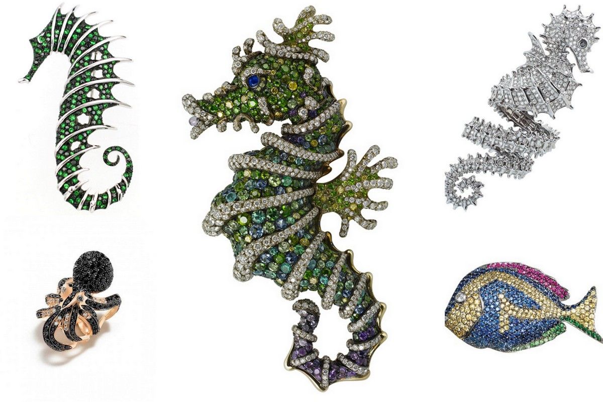 Seahorsess jewelry Boucheron Faberge
