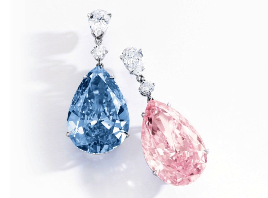 earrings most expensive apollo artemis sothebys Blue Pink Diamond