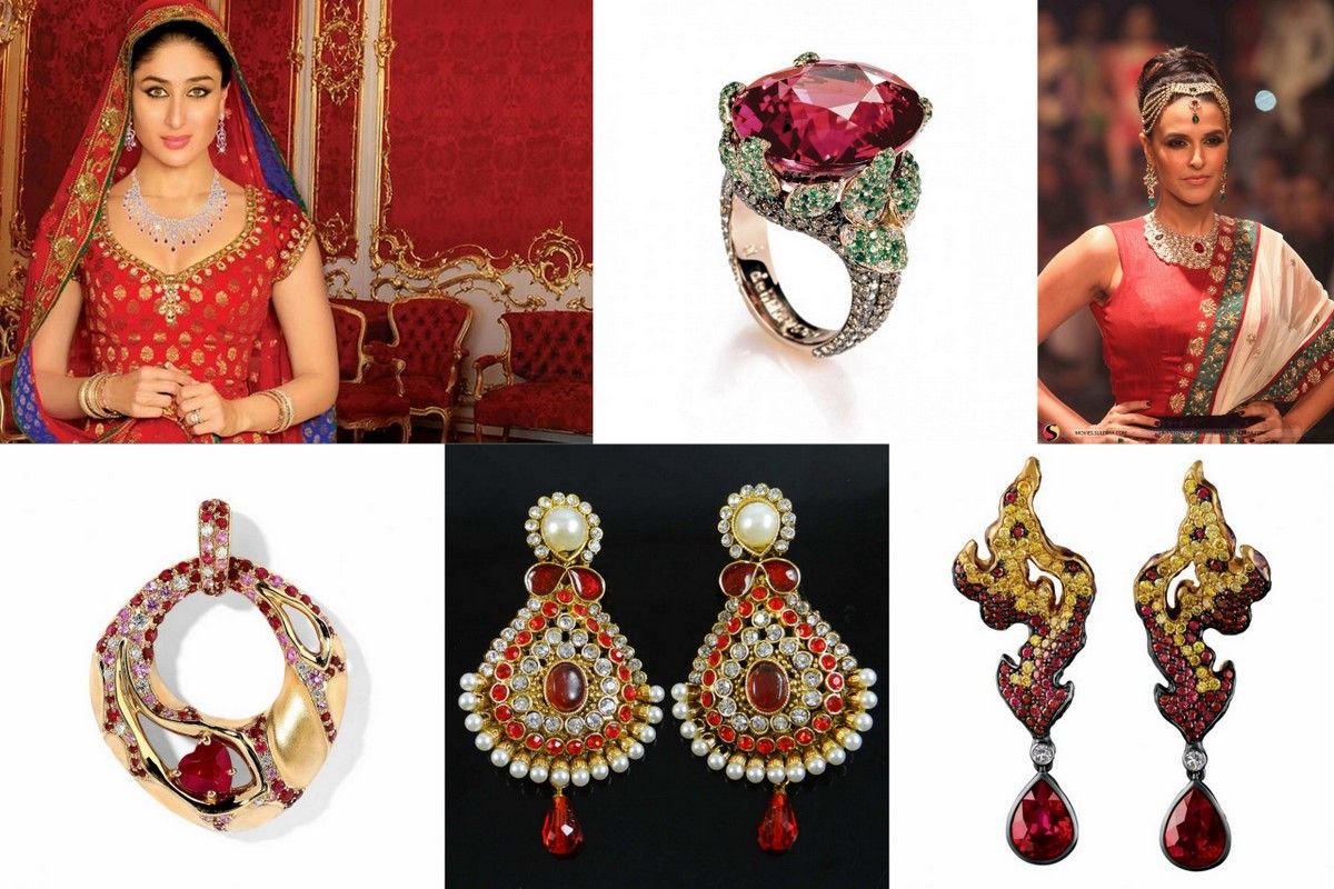 Red jewelry Indian inspiration