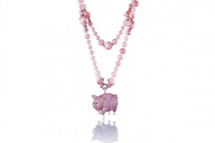 Chopard Jewelry Pig Necklace Pink