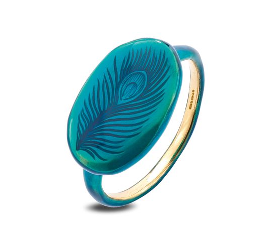 1Peacock Colorful Male Ring Sap Alpha