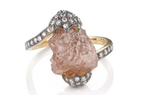 rough cut diamond ring