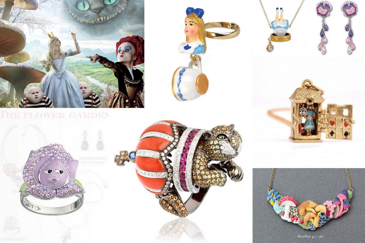 Alice in Wonderland stunning jewelry