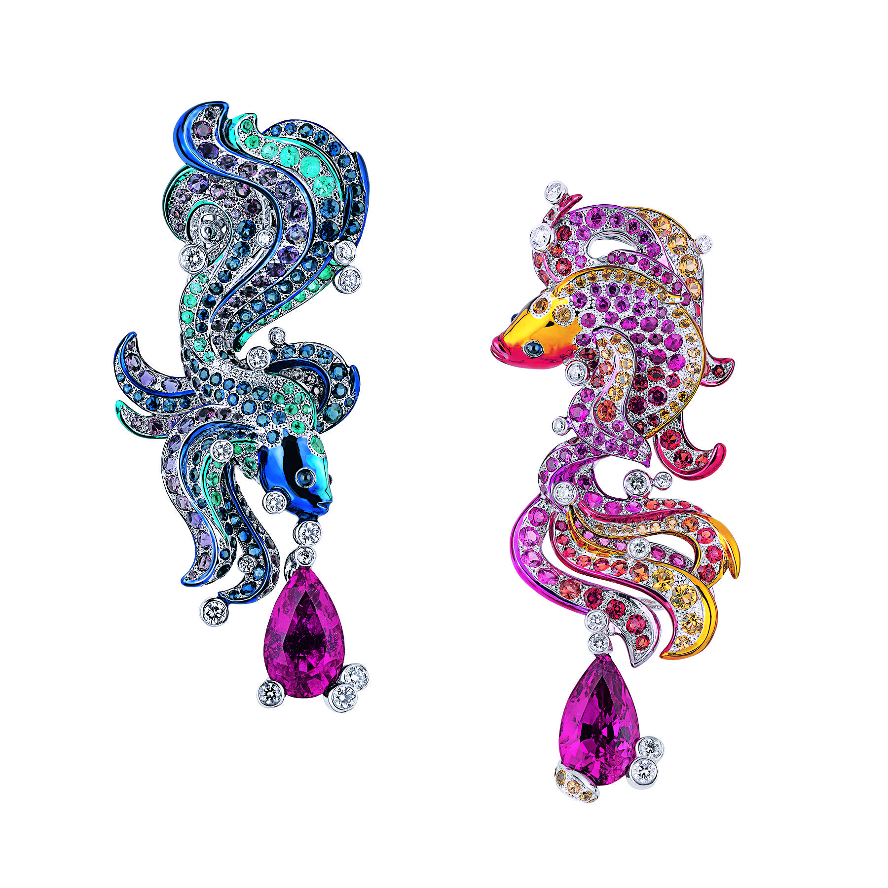Animal jewelry Dior fish earrings multicolor jewelry bizzita
