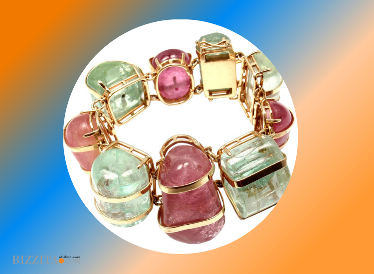 Splash of Color happy jewelry bracelet Seaman Shepp tourmaline