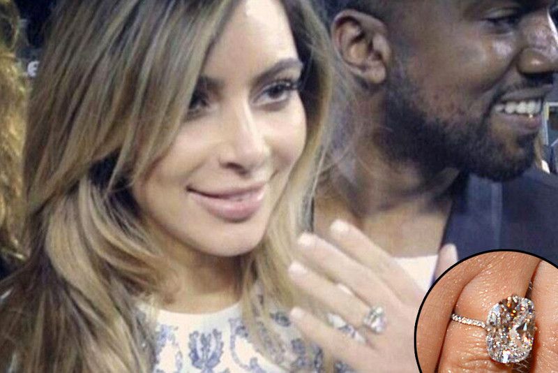 engagement ring diamond Kim kardashian