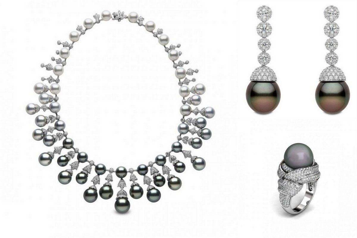 Tahitian pearl Earring necklace
