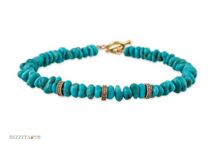 JacquieAicheJewelryDiscoveryBlogBizzitaRing. anklet turqoise4
