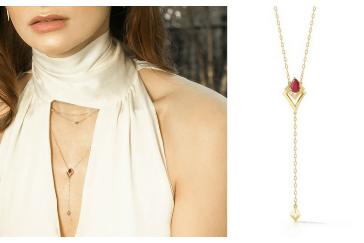 Valani necklace Jewelry ruby gold