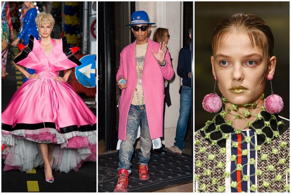 Pink fashion Prada earrings