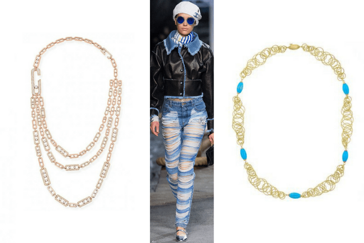 Trend 2019 2018 Jeans Jewelry Chanel Buccellati Necklace Hawaii Messika diamond 18kt