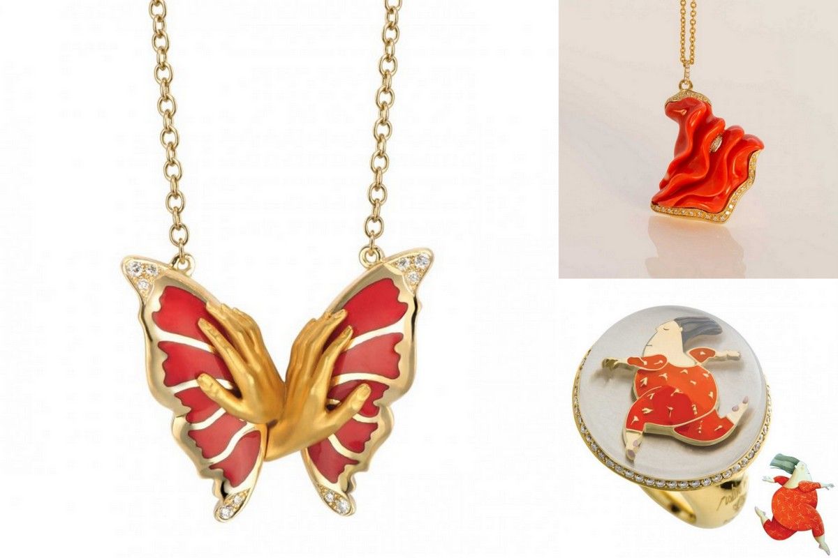 Red jewelry coral