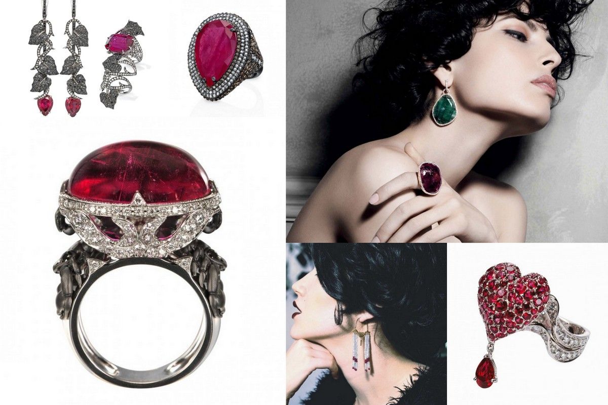 Red jewelry ruby