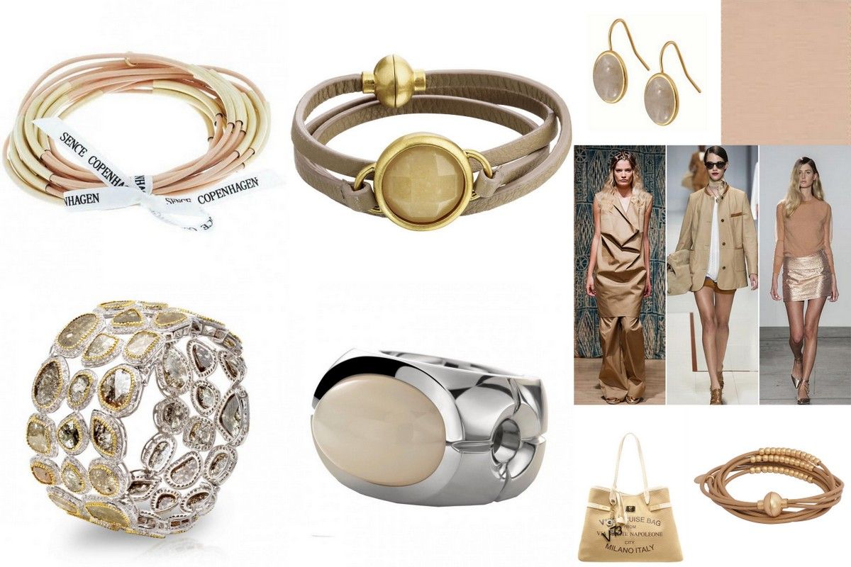 Trend colors spring 2015 neutral toasted almond nude jewelry
